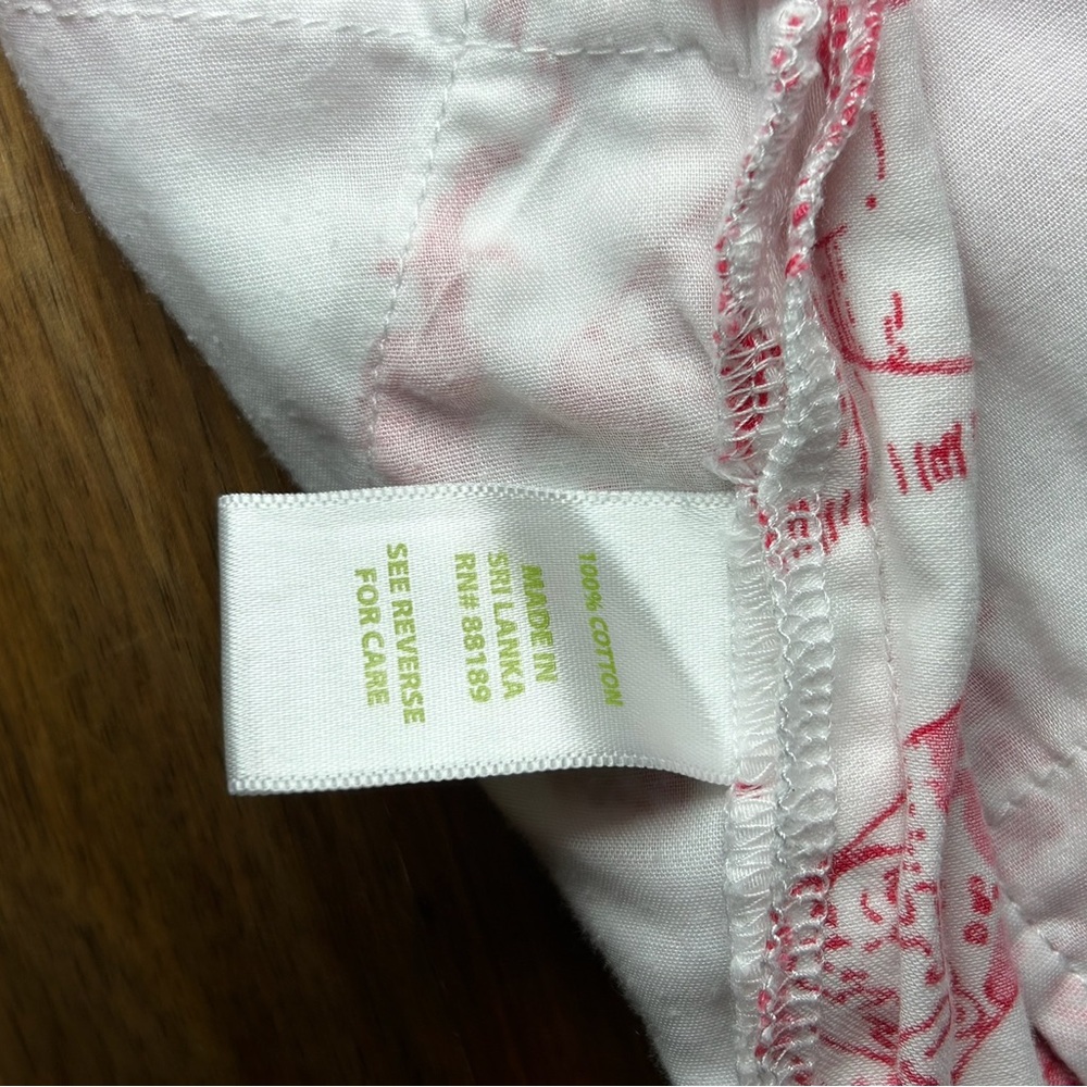 Lilly Pulitzer Spin the Bottle Party Print Pink Red White Chino Shorts Sz 2 - Picture 8 of 11